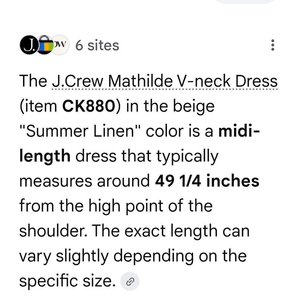 J. Crew Mathilde V-Neck Dress In Summer Linen